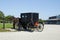 Amish horse and buggy parked