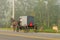 Amish horse and buggy on the road