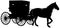 Amish Horse and Buggy silhouette black