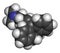 Amitryptiline tricyclic antidepressant drug molecule. Used in treatment of clinical depression