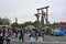 Amity village theme outdoor park at Universal Studios Japan in Osaka, Japan