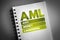 AML - Anti Money Laundering acronym on notepad, business concept background