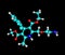 Amlodipine molecule isolated on black