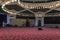 Amman - September 30, 2018: Inside the prayer hall of the Mosque of King Abdullah I in the center of Amman, Jordan