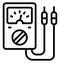 Ammeter, ampere meter Isolated Vector Icon That can be easily edited in any size or modified.