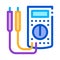 Ammeter tool icon vector outline illustration