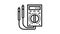 ammeter tool line icon animation