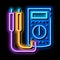 ammeter tool neon glow icon illustration