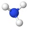 Ammonia molecule isolated over white