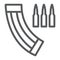 Ammunition magazine line icon, army and military, weapon sign, vector graphics, a linear pattern on a white background.