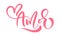 Amor - Calligraphy word Love on Spanish and Portuguese. Vector Valentines Day Hand Drawn lettering. Heart Holiday sketch doodle