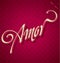 AMOR hand lettering (vector)