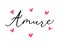 Amore handwritten ink brush vector lettering