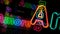 Amore love symbol neon light 3d illustration