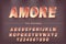 `Amore` Vector of modern bold font and alphabet, typeface, letters and numbers.