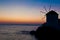 Amorgos Island night silhouette