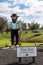 `Amos` large fiberglass sculpture of an Amish man