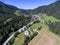 The Amotsdal small mountain village in beautiful valley of Seljord municipality in the Telemark, Norway. Aerial view with