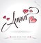 Amour hand lettering (vector)