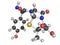 Amoxicillin beta-lactam antibiotic drug, chemical structure.