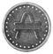 Amp Grunge Silver Coin, Token