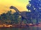 Ampelosaurus dinosaurs - 3D render