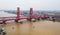 Ampera Bridge Palembang South Sumatra Indonesia aerial view