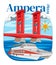 Ampera Bridge Vector Illustration