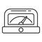 Amperemeter icon, outline style