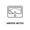 ampermeter icon. Element of measuring instruments icon with name for mobile concept and web apps. Thin line ampermeter icon can be