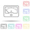 ampermeter multi color style icon. Simple thin line, outline vector of measuring Instruments icons for ui and ux, website or