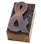 Ampersand in letterpress type