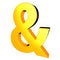 Ampersand sign gold