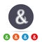 Ampersand sign icon. Logical operator AND.