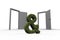 Ampersand of topiary in middle of open doors