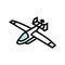 amphibious airplane aircraft color icon vector illustration