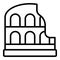 Amphitheater architecture icon outline vector. Ancient work