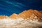 Amphitheater in the Atacama desert close to San Pedro de Atacama Chile at Valle de la Luna