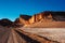 Amphitheater in the Atacama desert close to San Pedro de Atacama Chile at Valle de la Luna