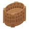 Amphitheater building icon isometric vector. City travel