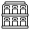 Amphitheater building icon outline vector. Ancient work