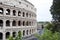 Amphitheater of Coliseum in Rome, Italy. Majestic Coliseum amphitheater. Amphitheater ancient architecture in Europe. Roman colise
