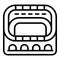 Amphitheater icon outline vector. Ancient work