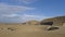 Amphitheater and pyramids in the desert of Huacho at 141 kilometers north of Lima
