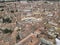 Amphitheater Square. Lucca city. Aerial view. Italy. View from a
