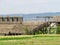 Amphitheater in the Viminacium Archaeological Park or Reconstruction of the amphitheater of the Roman city Viminatium