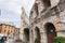 The amphitheatre, completed in 30AD, the third largest in the world, at dusk time. Piazza Bra and Roman Arena in Verona