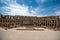 Amphitheatre of El Jem in Tunisia. Amphitheatre is in the modern-day city of El Djem, Tunisia, formerly Thysdrus in the Roman