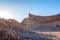 Amphitheatre formation at the Moon Valley - Atacama Desert, Chile