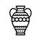 amphora ancient rome line icon vector illustration